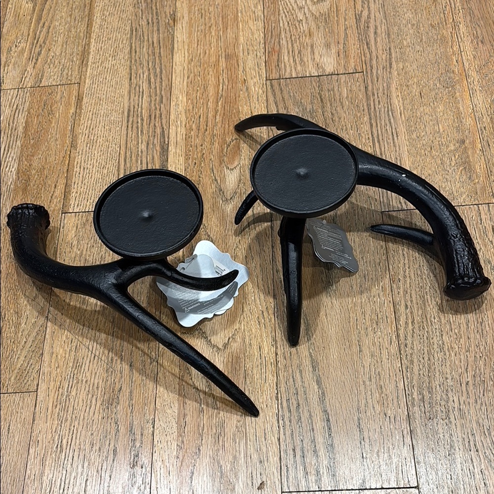 Black Antler Candle Holders